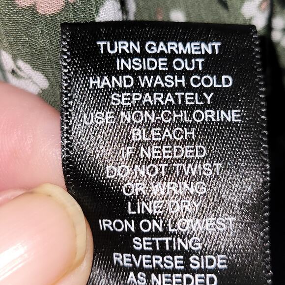 Trixxi Green Floral Thin Cottage Smocked Dress 3Xl Puff Sleeve - Picture 5 of 10